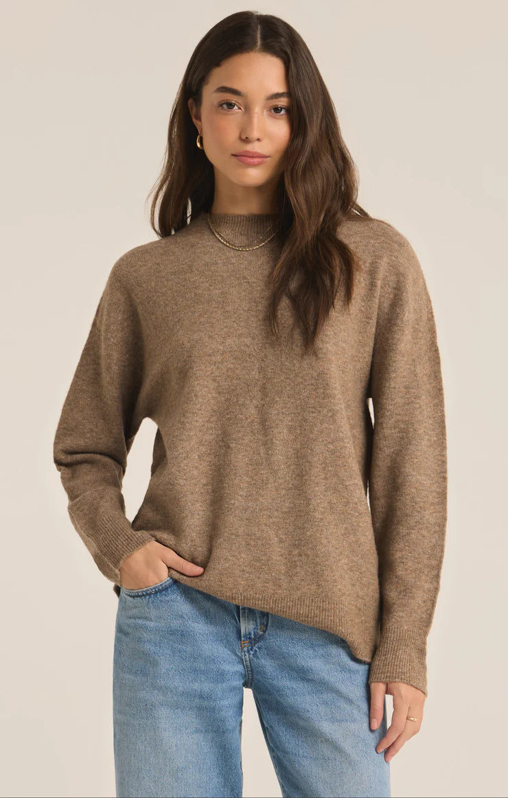 Gia Crew Neck Sweater - Chai Sweaters Z Supply   