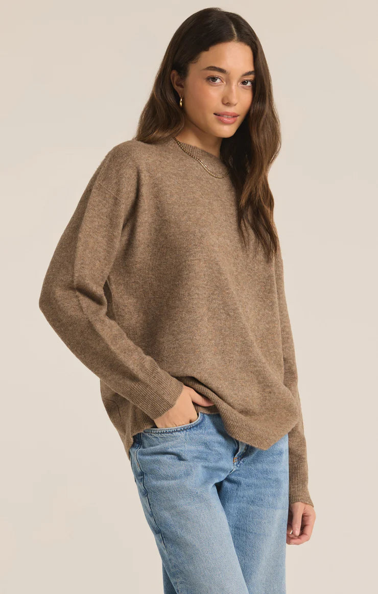 Gia Crew Neck Sweater - Chai Sweaters Z Supply   