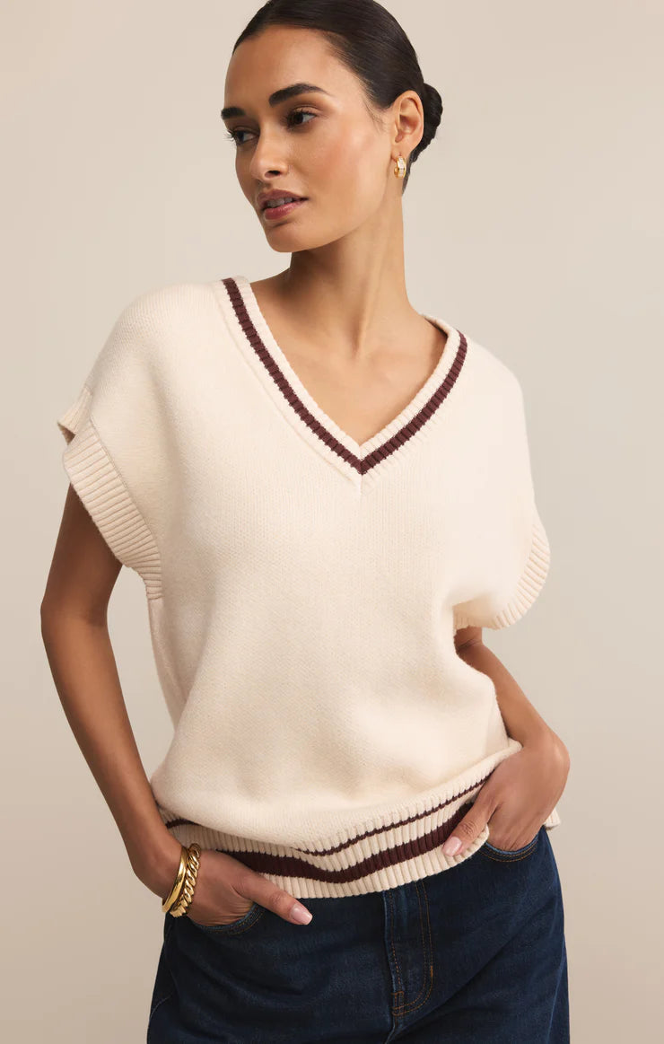 Fletcher Sweater Vest - Crystal TOP Z Supply