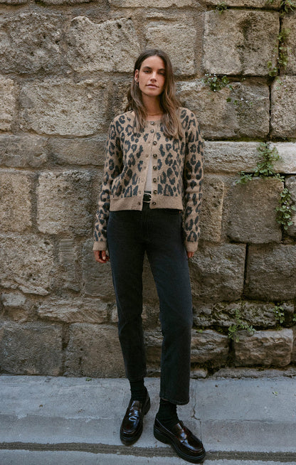 Wild Outlook Leopard Cardigan - Desert Tan CARDYORJKT Z Supply