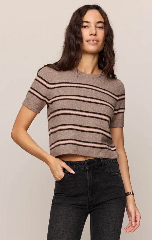 Gatewood Stripe Sweater - Heather Ash