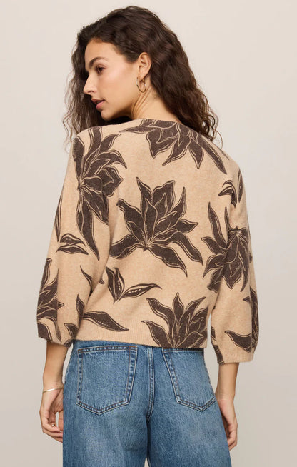 Valor Floral Cardigan - Soft Ecru