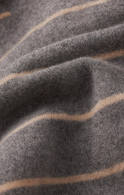 Medina Stripe Cardigan - Charcoal Heather