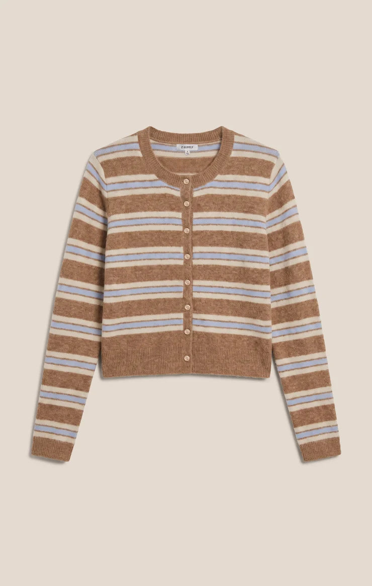 Medina Stripe Cardigan - Golden Caramel