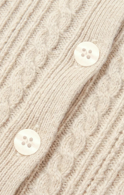 Medina Cable Pointelle Cardigan - Cloud