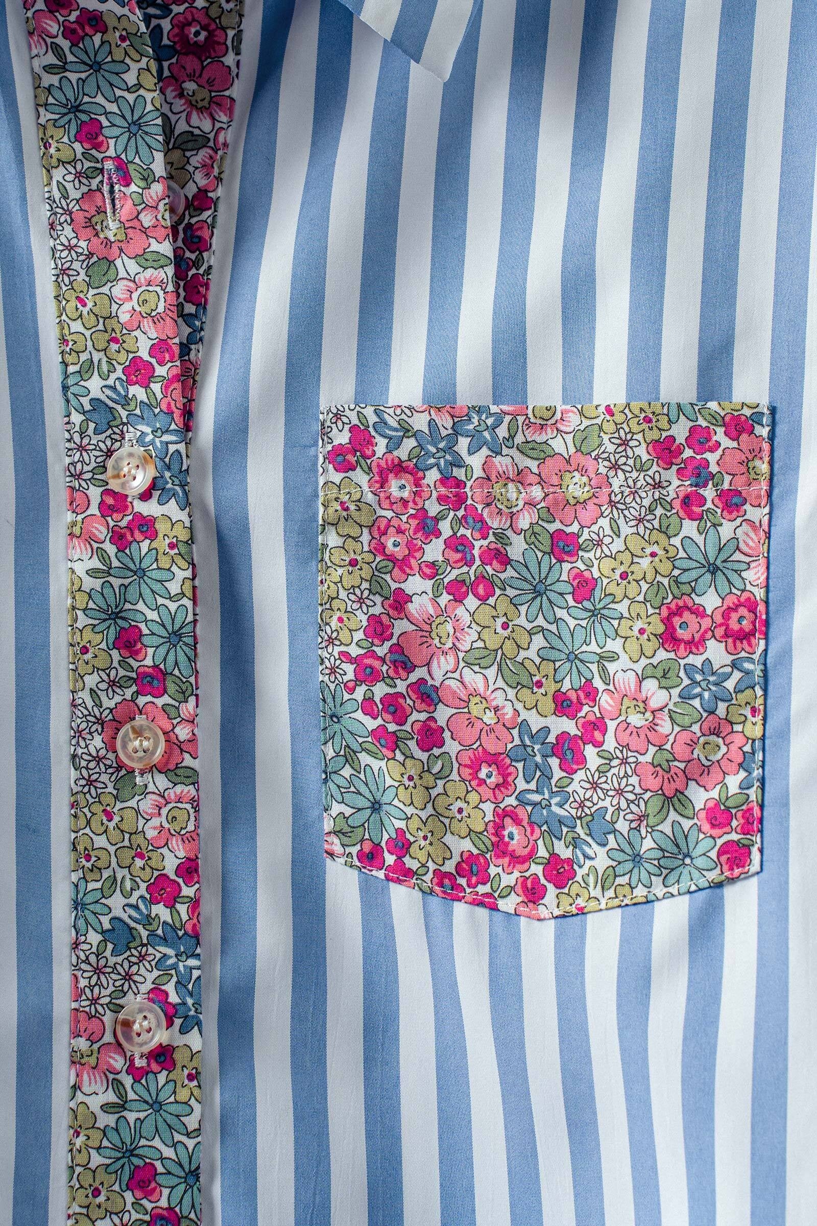 Garden Stripe Button Up TOP Trends