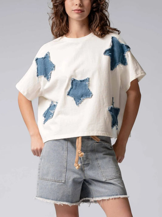 Denim Star Oversized Tee
