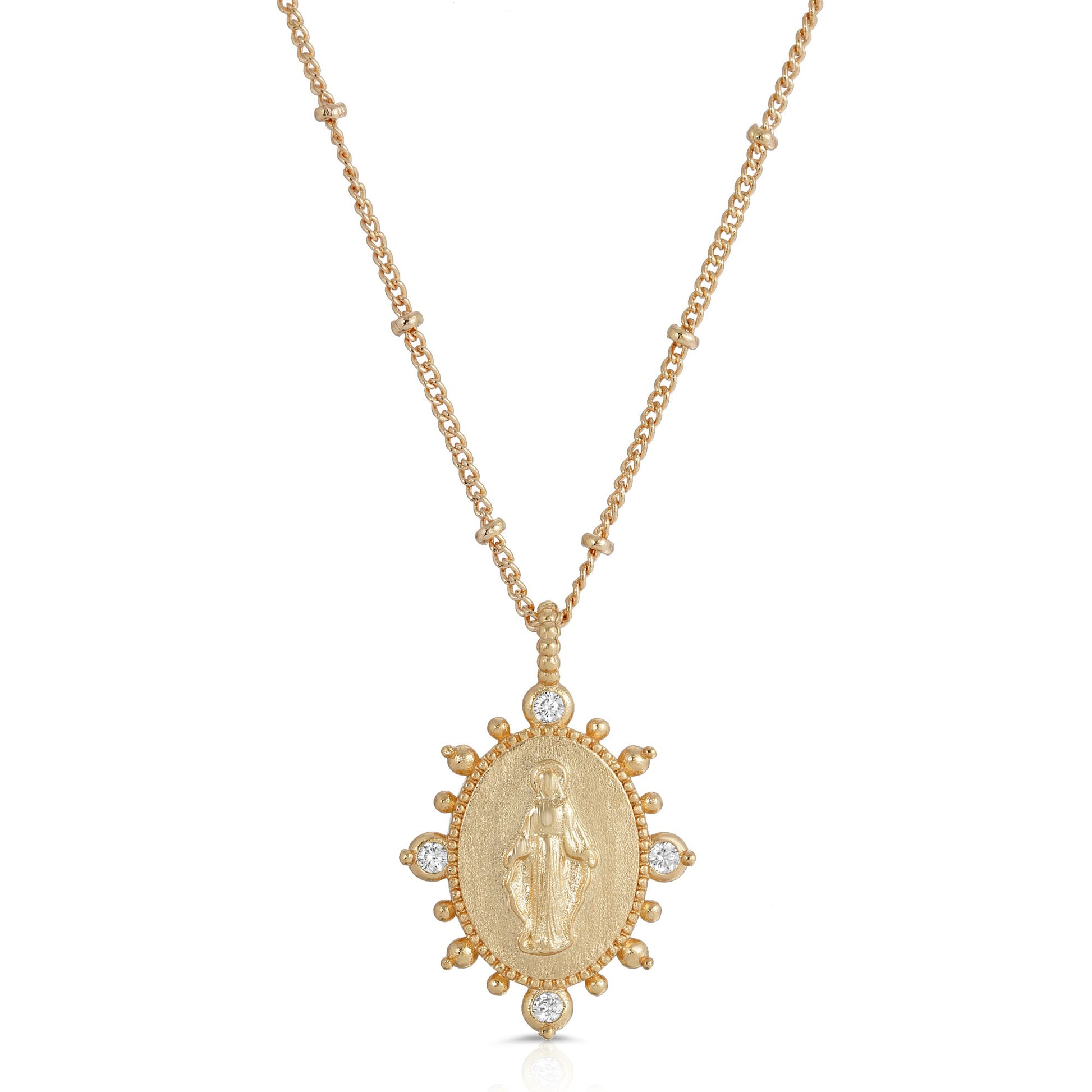 Lady Lourdes Pendant in Gold NECKLACES JOY DRAVECKY