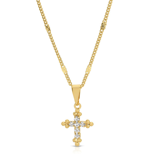 Bali Cross Gold Necklace NECKLACES JOY DRAVECKY Default Title