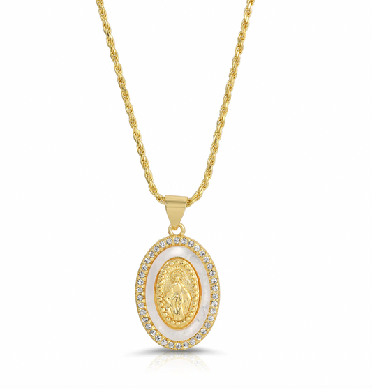 Holy Mother Mary Necklace - Gold NECKLACES JOY DRAVECKY