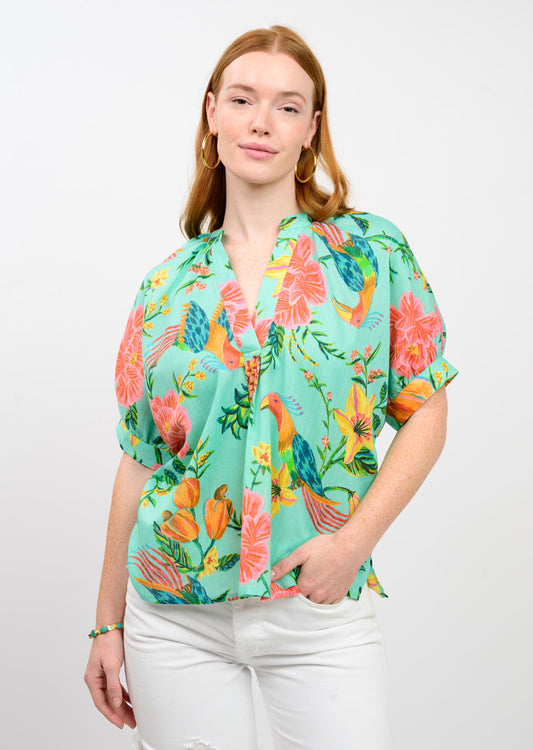 Parrot Popover Dolman Top TOP Ivy Jane XS