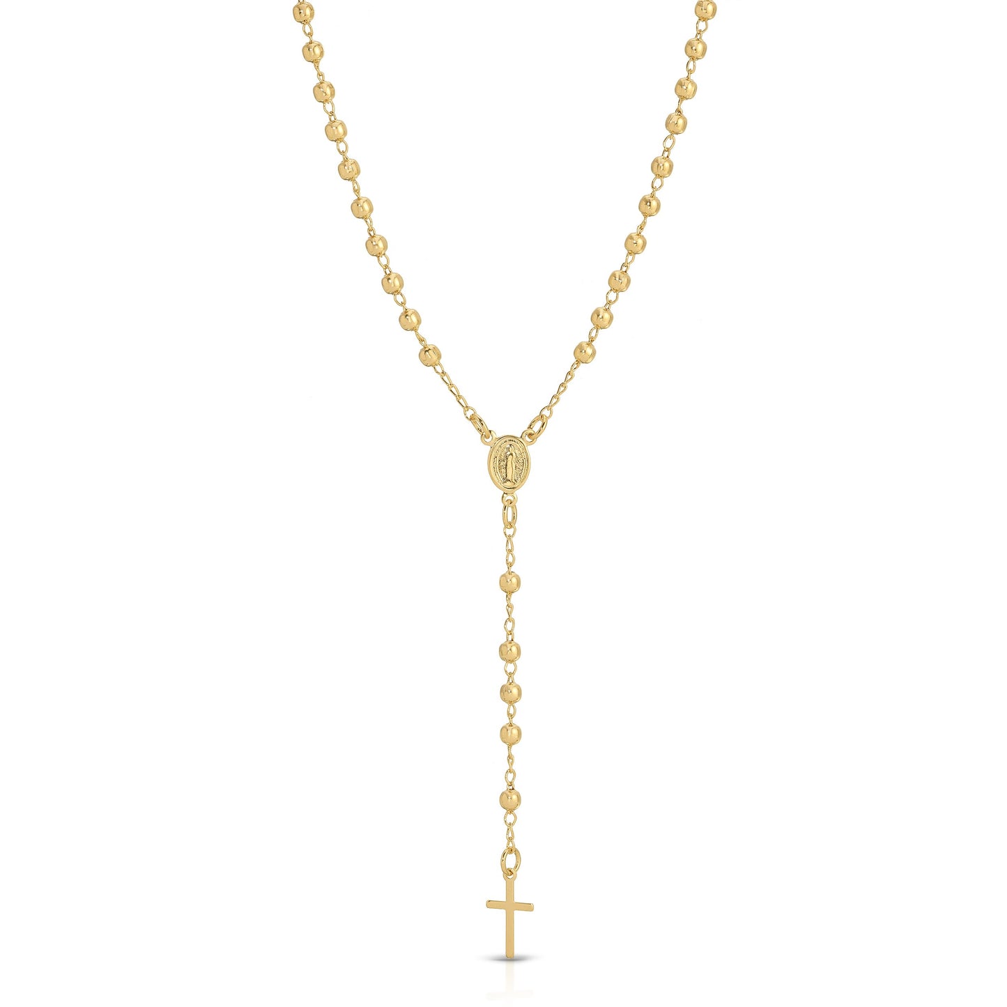 Gold Rosary w Virgin Mary NECKLACES JOY DRAVECKY Default Title