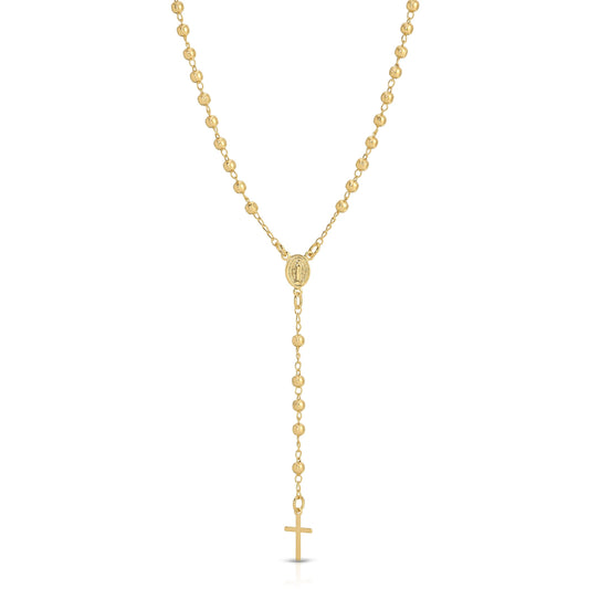 Gold Rosary w Virgin Mary NECKLACES JOY DRAVECKY Default Title