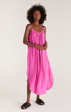 Tiana Crinkle Midi Dress - Rose Violet