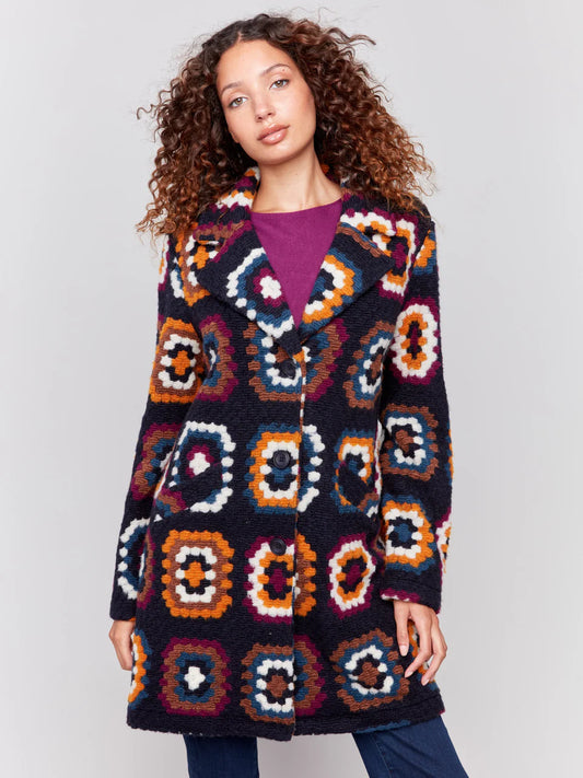 Crochet Pattern Coat - Navy CARDYORJKT Charlie B   