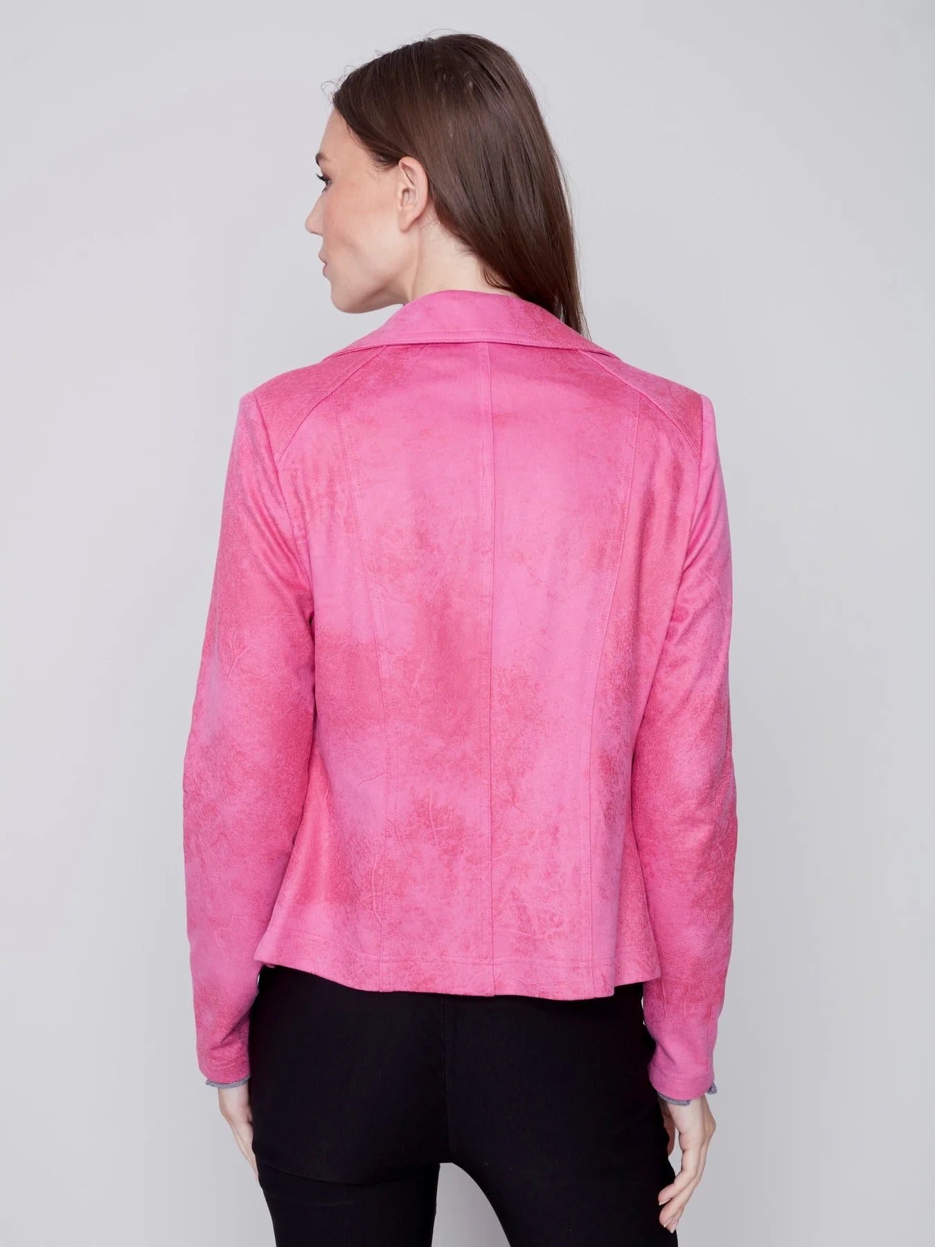 Vintage Faux Leather Perfecto Jacket - Orchid Jacket Charlie B   