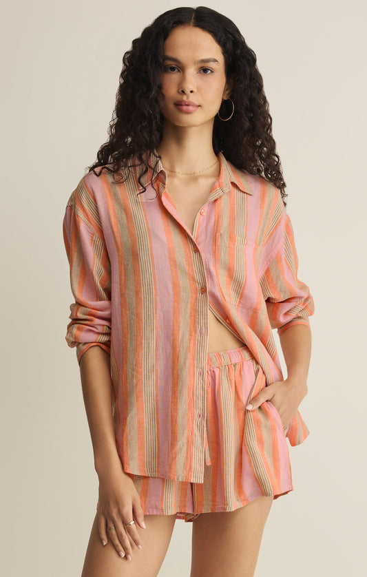 The Perfect Linen Striped Top - Tiger Lily TOP Z Supply