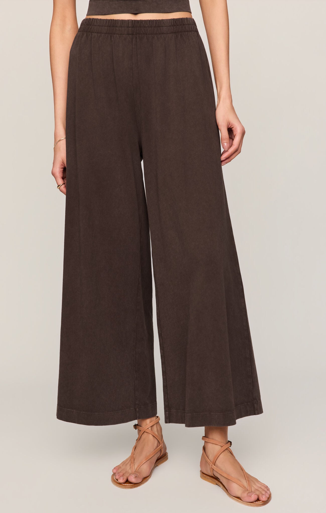 Scout Jersey Crop Flare Pant - Dark Chocolate