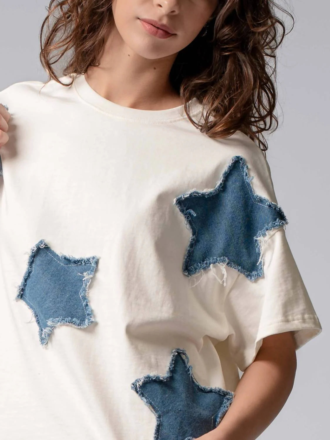 Denim Star Oversized Tee TOP TREND:NOTES