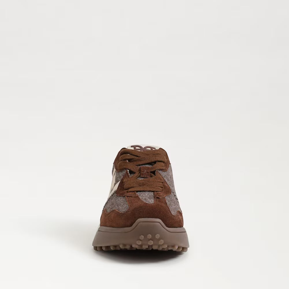 Langley Lace Up Sneakers - Brown Houndstooth Suede SHOES Sam Edelman