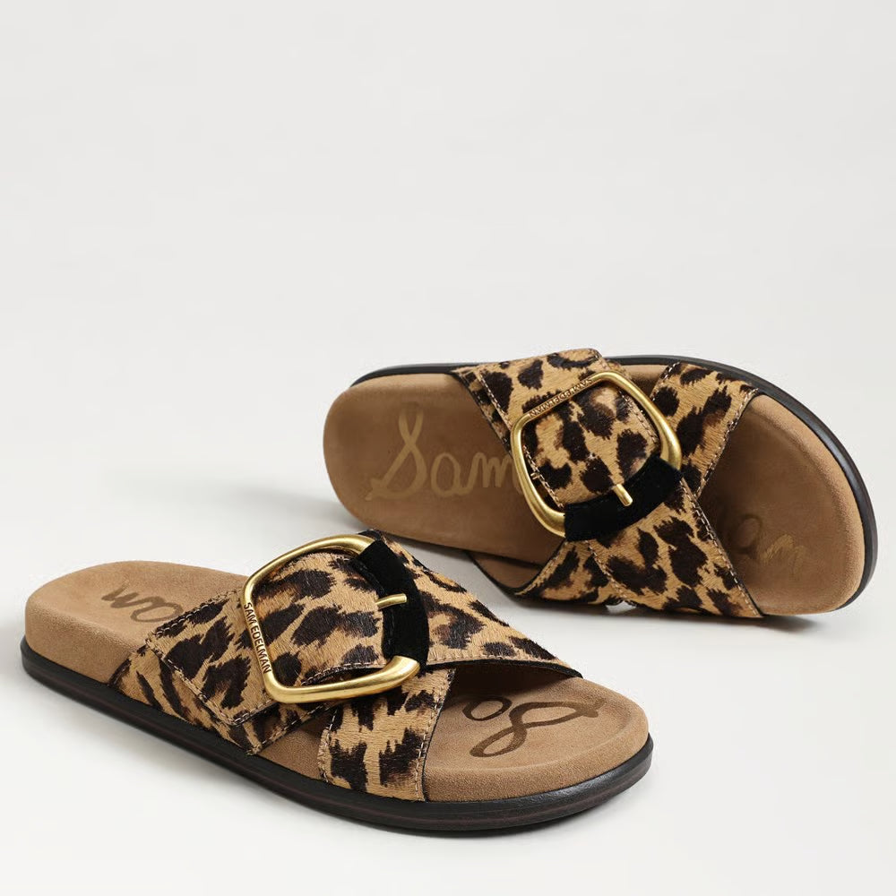 Darla Buckle Slide Sandal - Leopard Shoes Sam Edelman