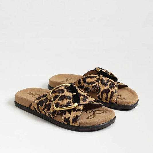 Darla Buckle Slide Sandal - Leopard Shoes Sam Edelman