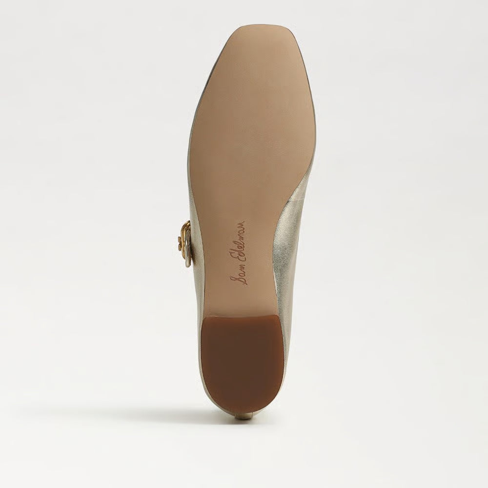 Michaela Mary Jane Flats - Dark Silver Sage Velvet SHOES Sam Edelman