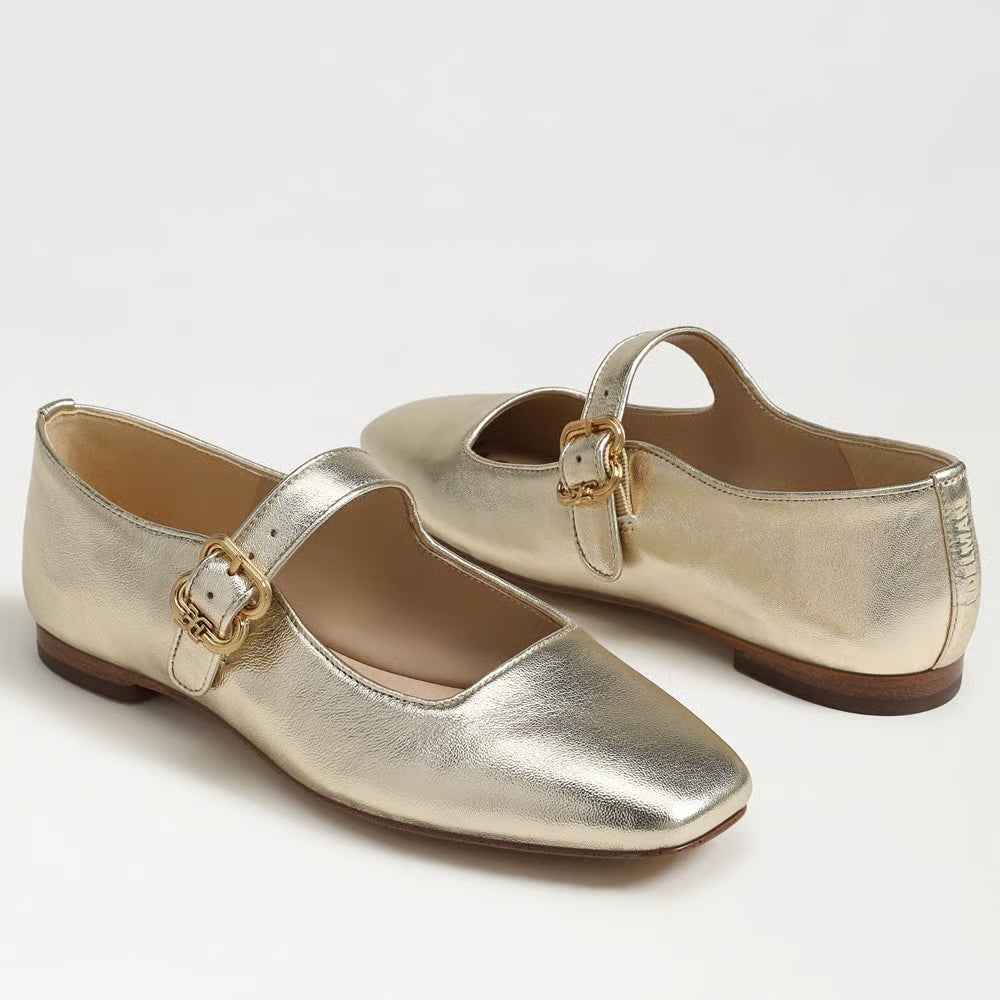 Michaela Mary Jane Flats - Dark Silver Sage Velvet SHOES Sam Edelman
