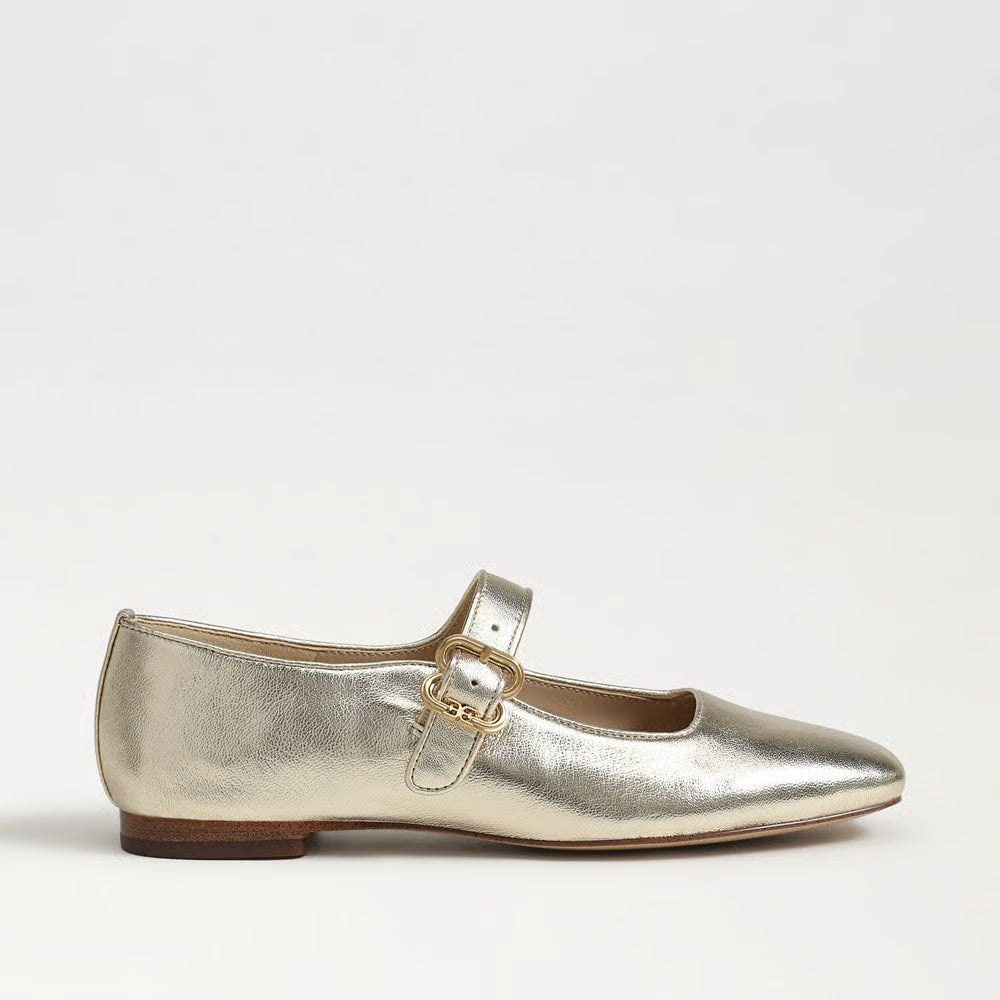 Michaela Mary Jane Flats - Dark Silver Sage Velvet SHOES Sam Edelman