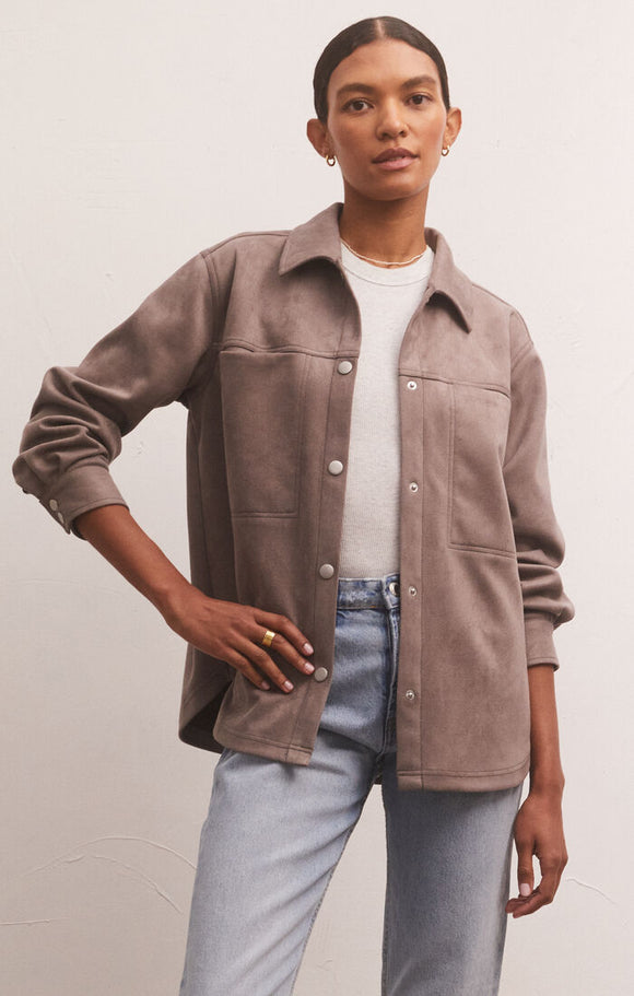 Kenney Suede Jacket - Taupe Stone