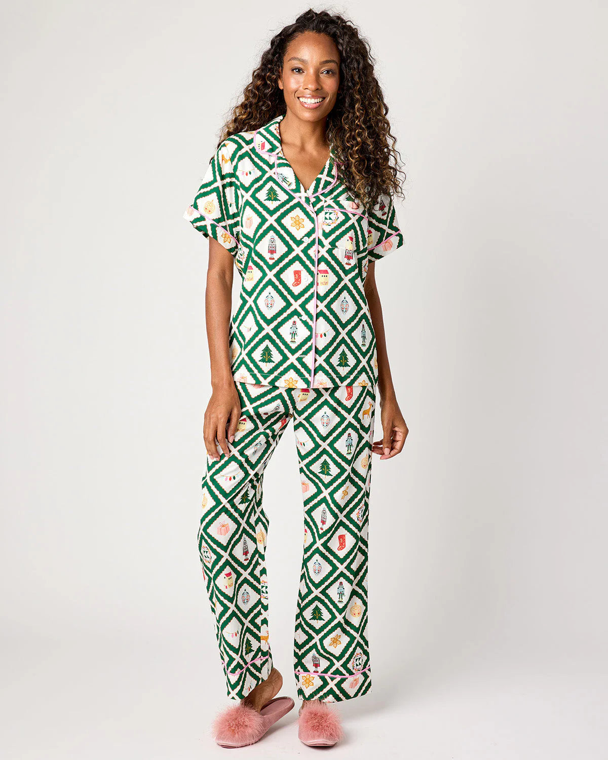 Holiday Story Pajama Pant Set - Hunter Pajamas Katie Kime