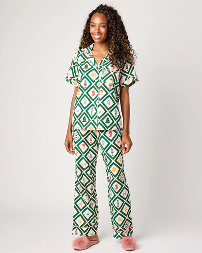 Holiday Story Pajama Pant Set - Hunter Pajamas Katie Kime