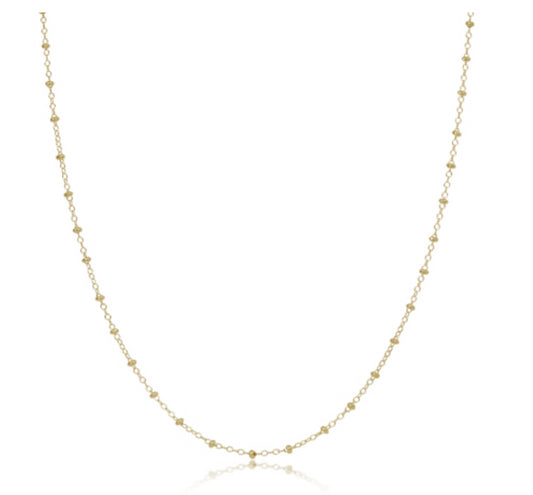 15" Choker Simplicity Chain Gold- Classic 2mm Gold Necklaces Enewton   