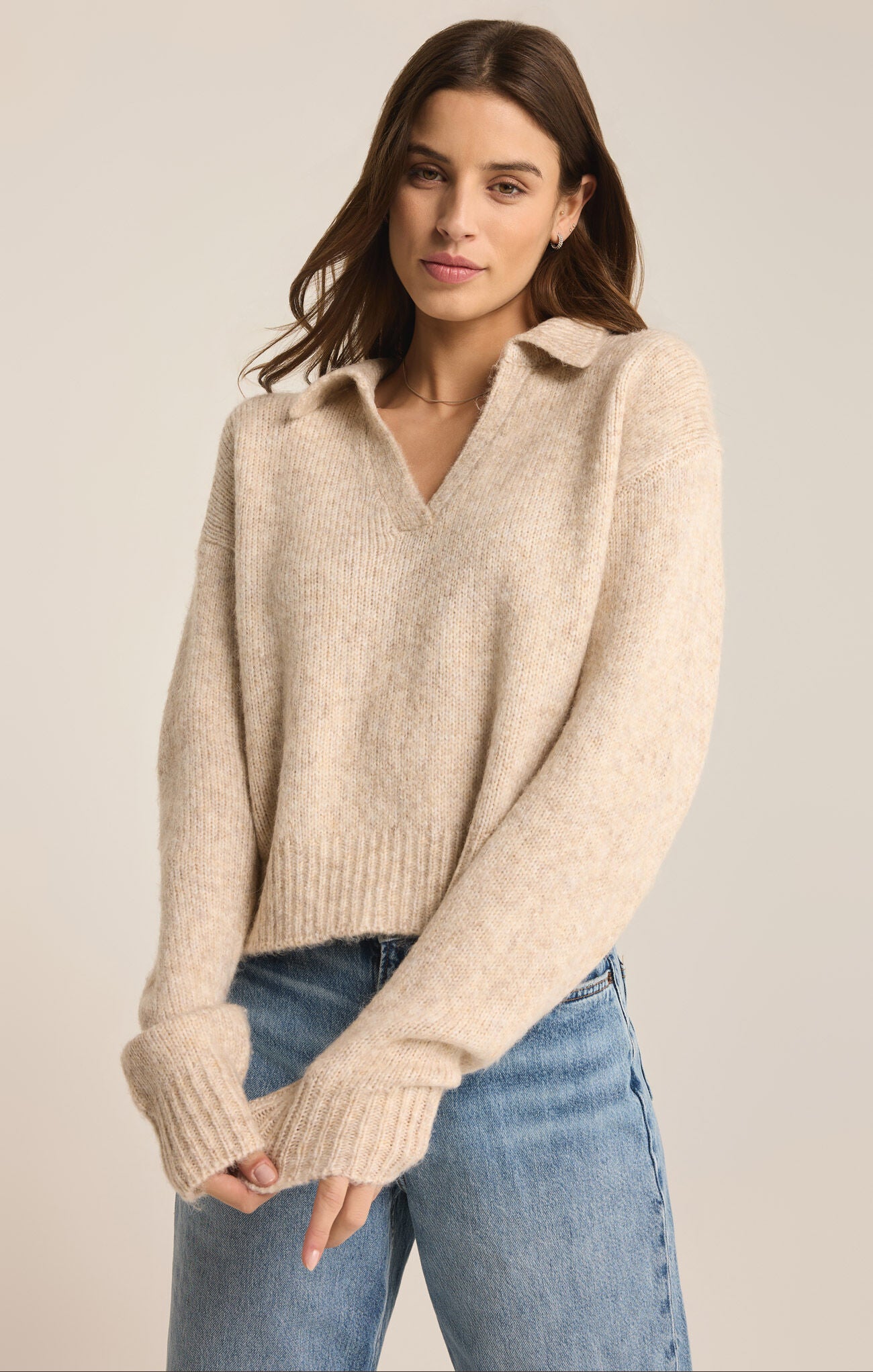 Redford Sweater - Light Oatmeal Heather TOP Z Supply   