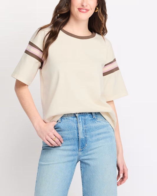 Sport Jersey Throwback Tee - Egret Vars TOP Faherty Brand