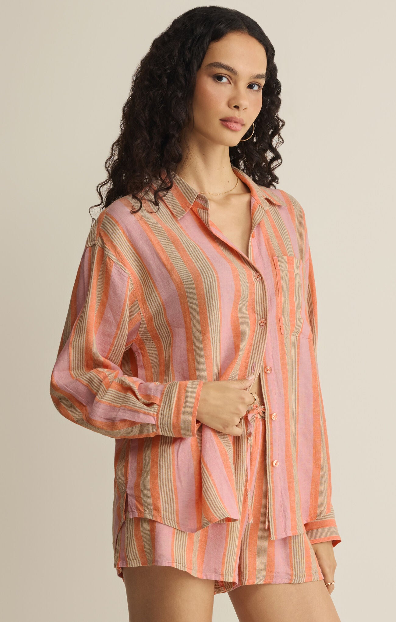 The Perfect Linen Striped Top - Tiger Lily TOP Z Supply