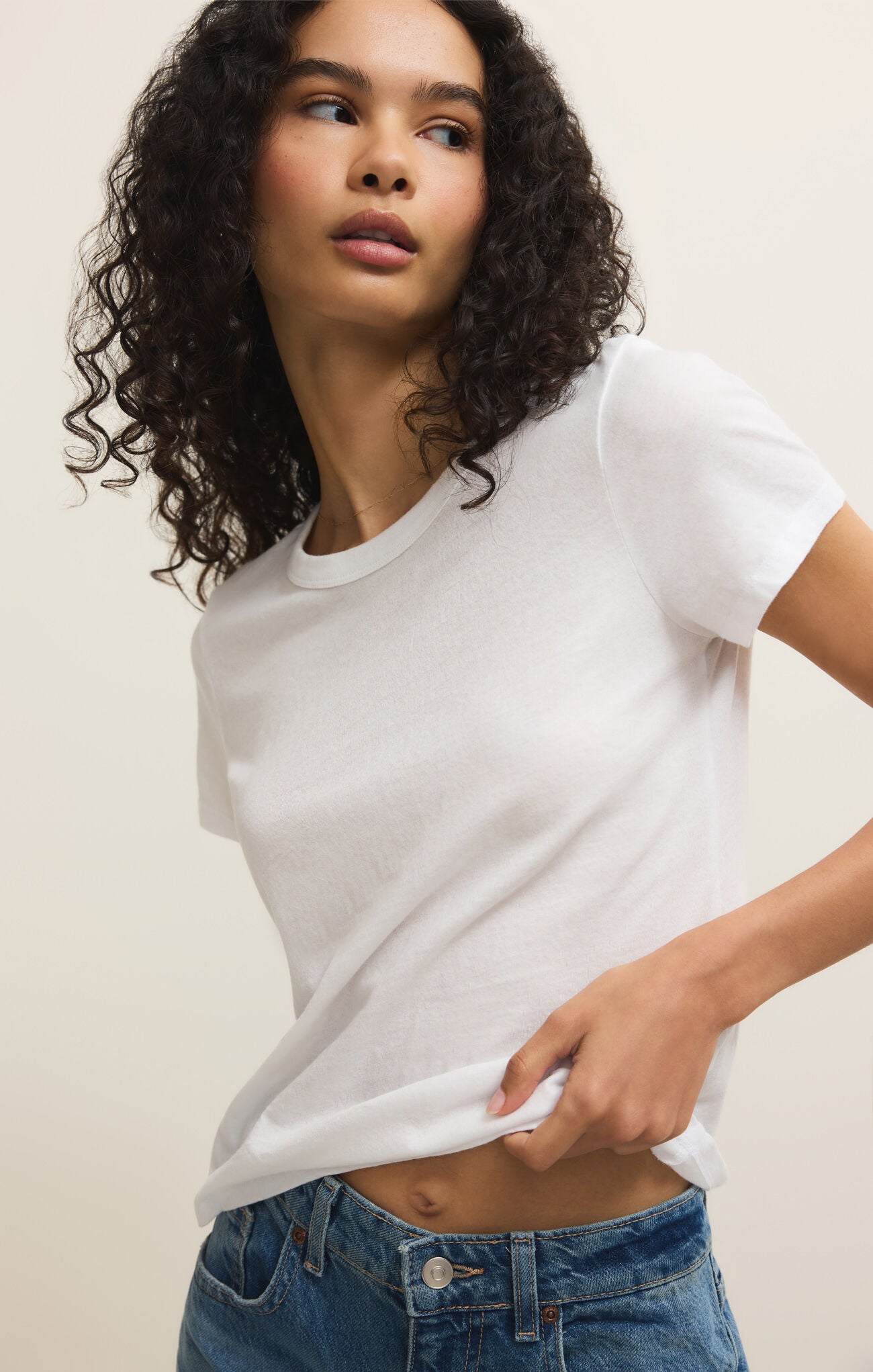 Junie Tee Shirt White TOP Z Supply