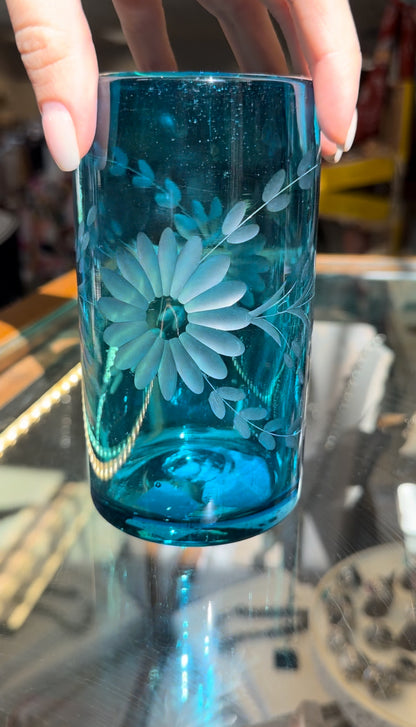 Mexico Condessa Glass Tumbler - Aqua