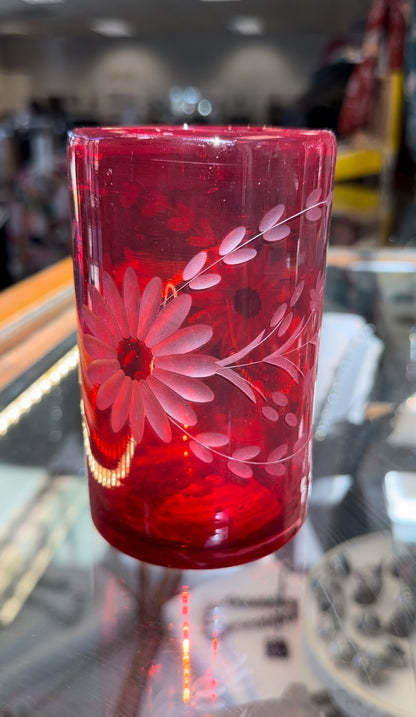 Mexico Condessa Glass Tumbler - Red