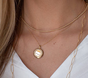 16” Cherish Small Gold Locket Necklace