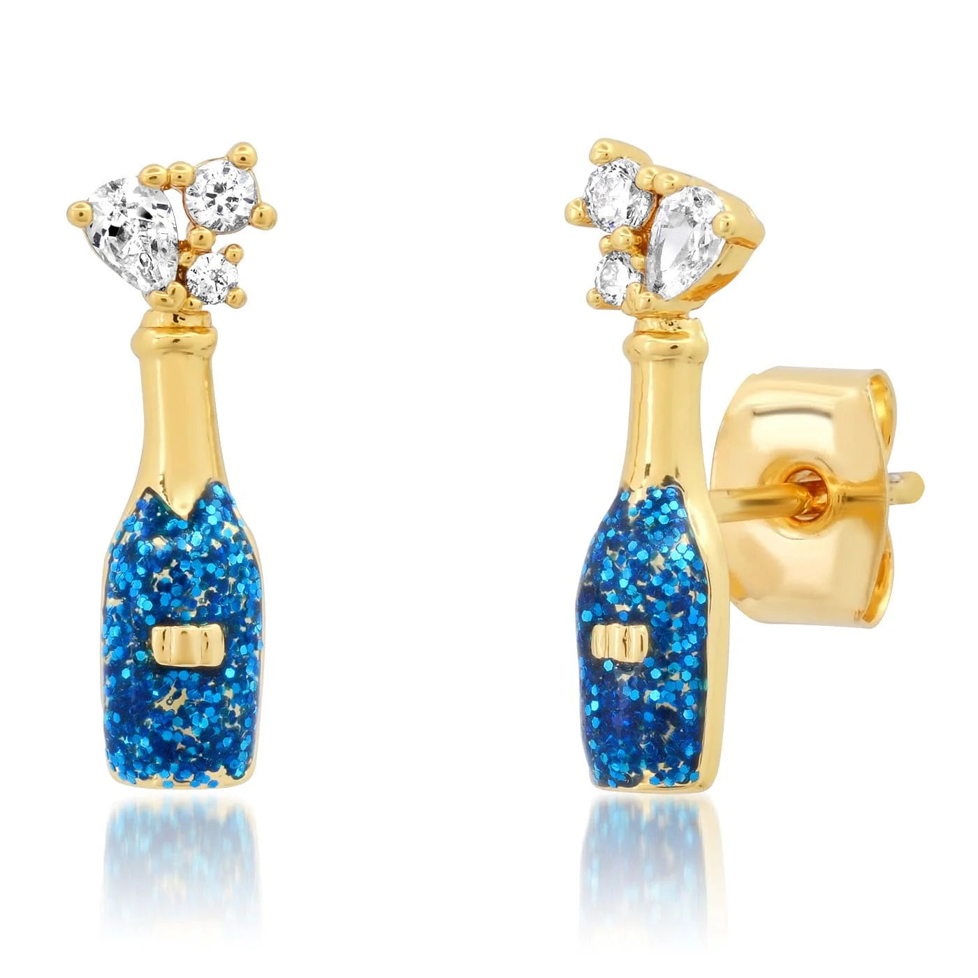 Champagne Bottle Studs Earrings Tai Jewelry