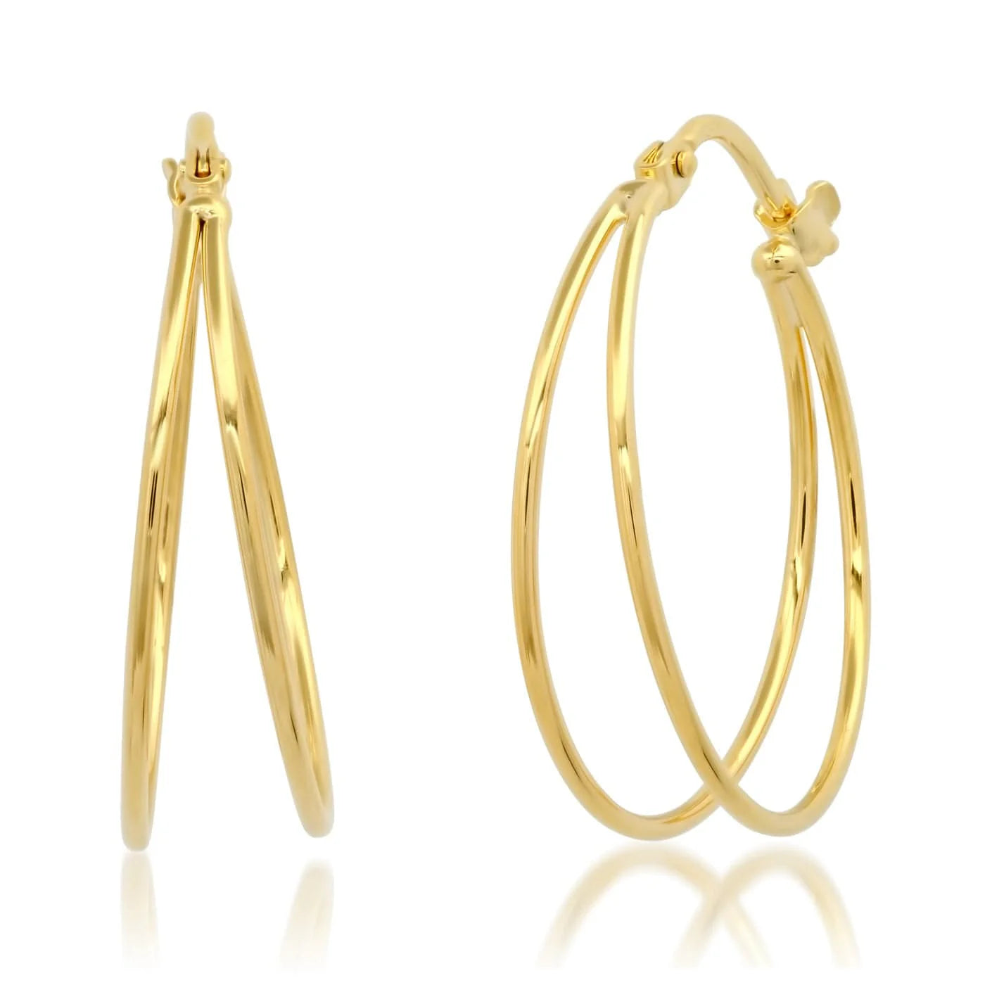 Gold Split Hoop Earrings Tai Jewelry
