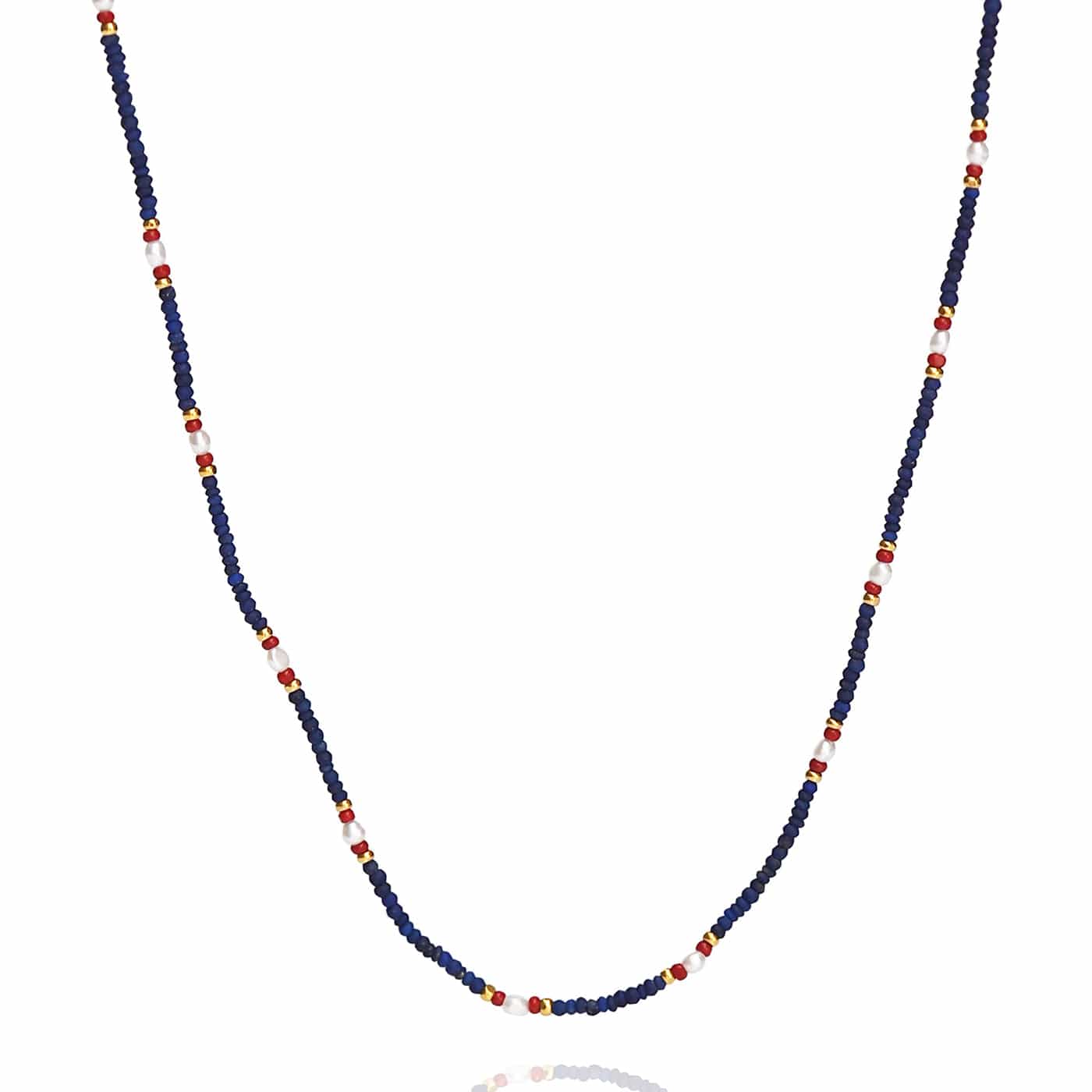 Handmade Beaded Necklace - Lapis Necklaces Tai Jewelry