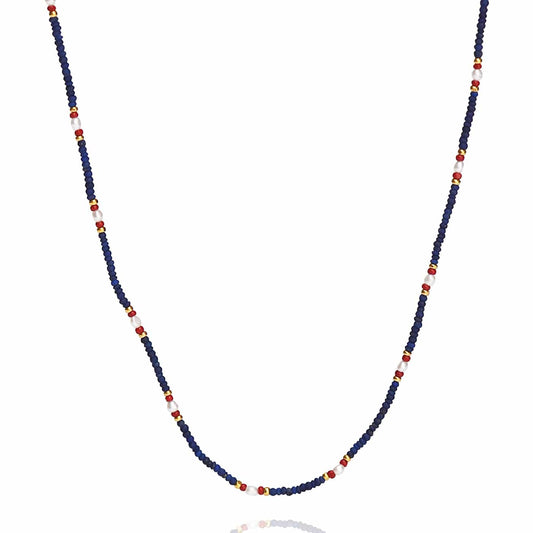 Handmade Beaded Necklace - Lapis Necklaces Tai Jewelry