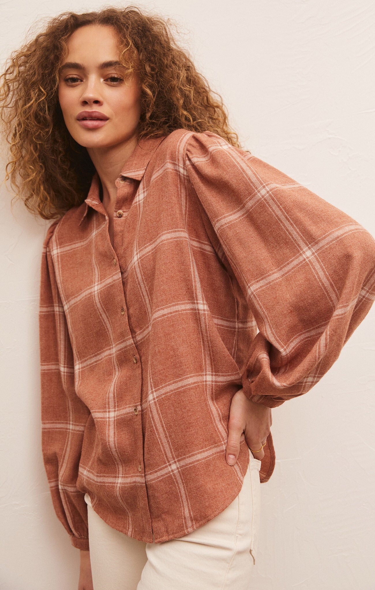 Overland Plaid Blouse Button Up Shirts Z-Supply   
