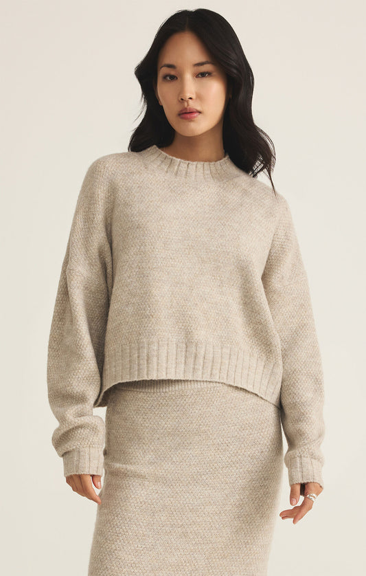 Shellie Sweater Top - Oatmeal Sweaters Z Supply   