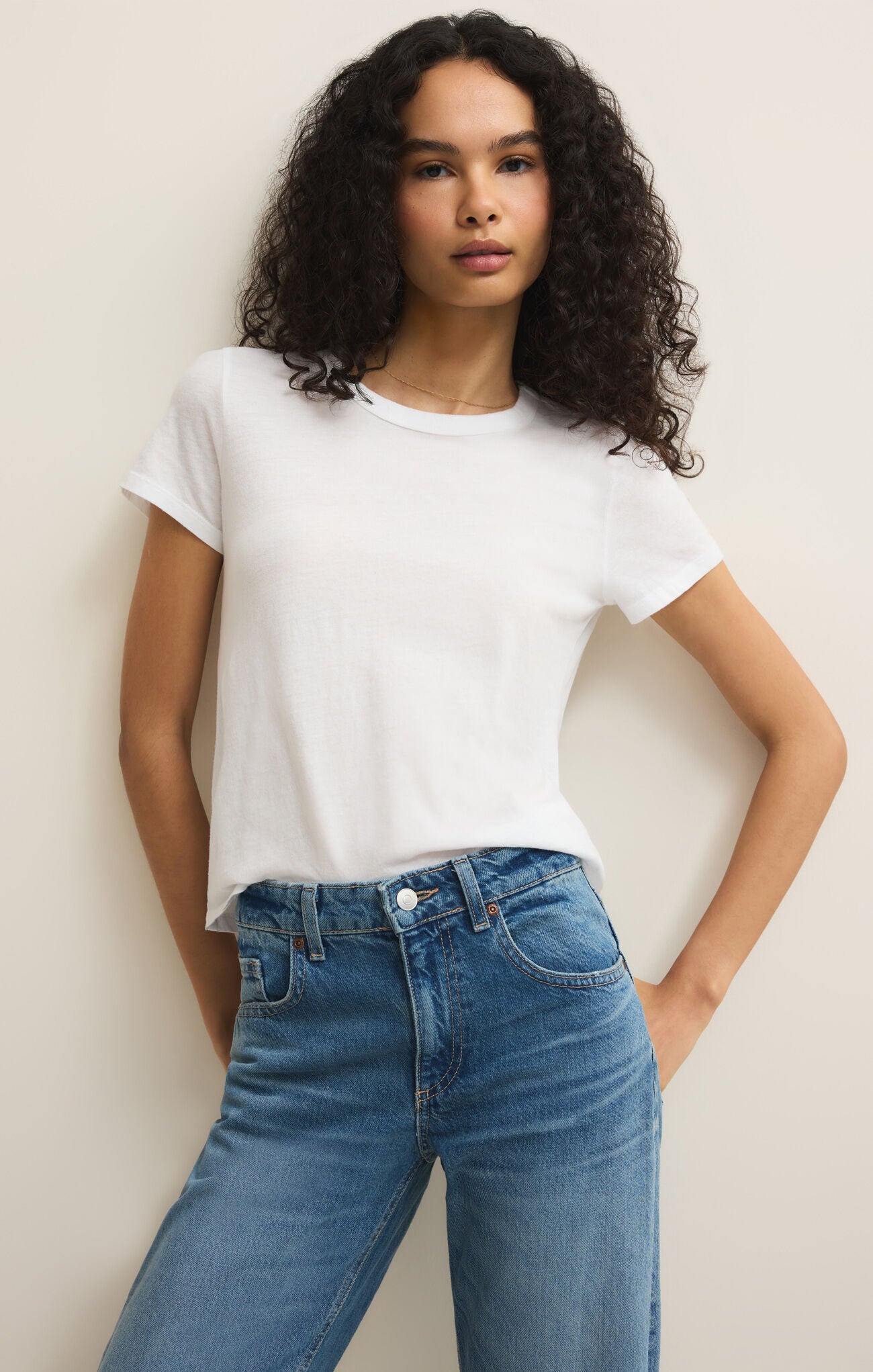 Junie Tee Shirt White TOP Z Supply