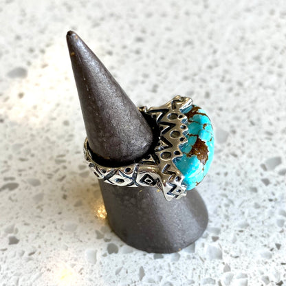 African Zigzag Ring with Stone Rings Dian Malouf   