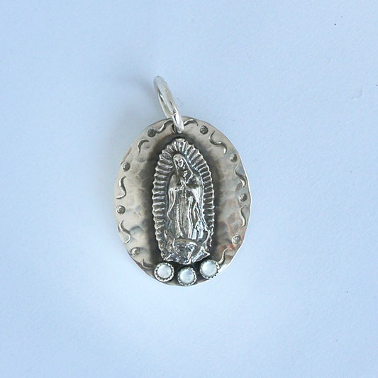 Guadalupe with Mother of Pearl Pendant Pendants Richard Schmidt   