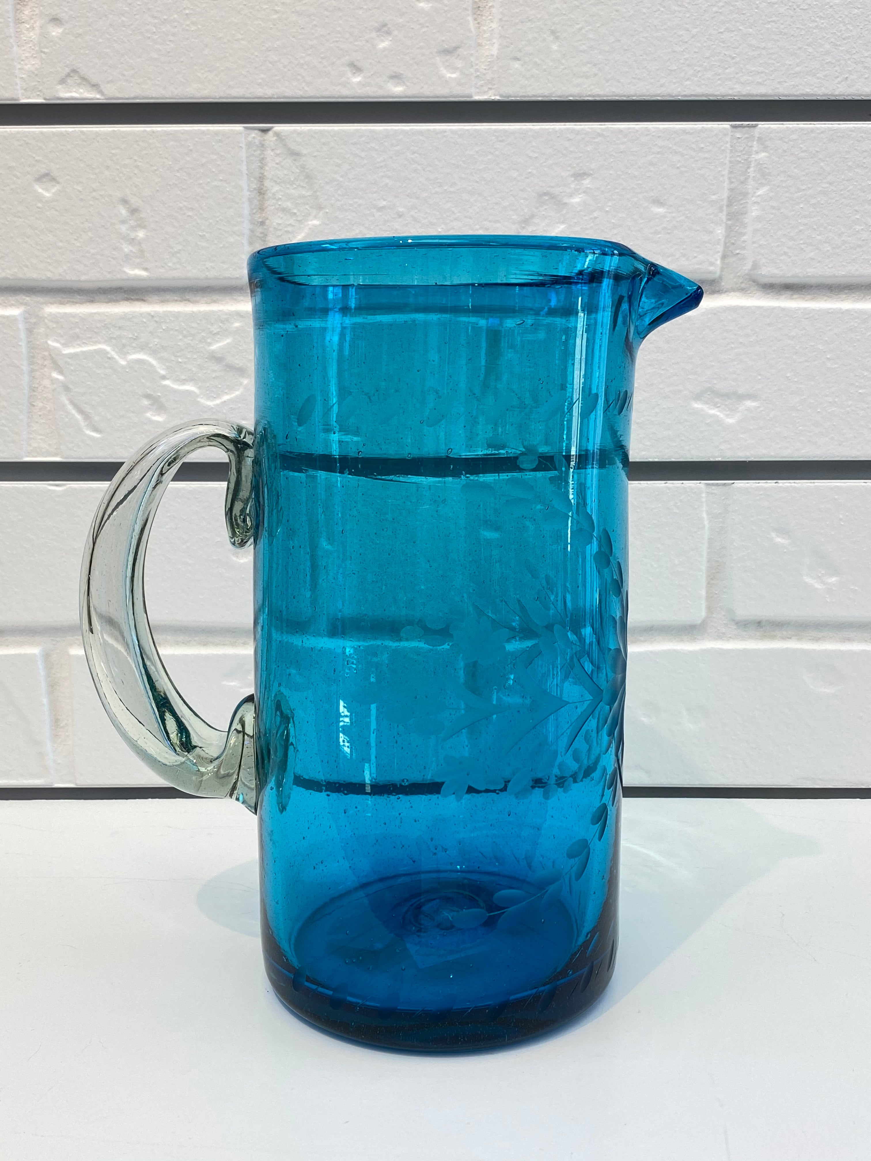 Vintage, Pitcher, sold agua blue